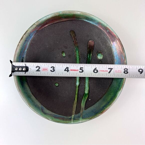 Tony Evans Raku Studio Pottery Bowl Vase  Centerpiece #224 - Picture 6 of 7